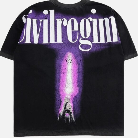 Star Wars x Civil Regime Concrete Purple Crystal 199X Oversized Tee Vintage - Picture 3 of 7